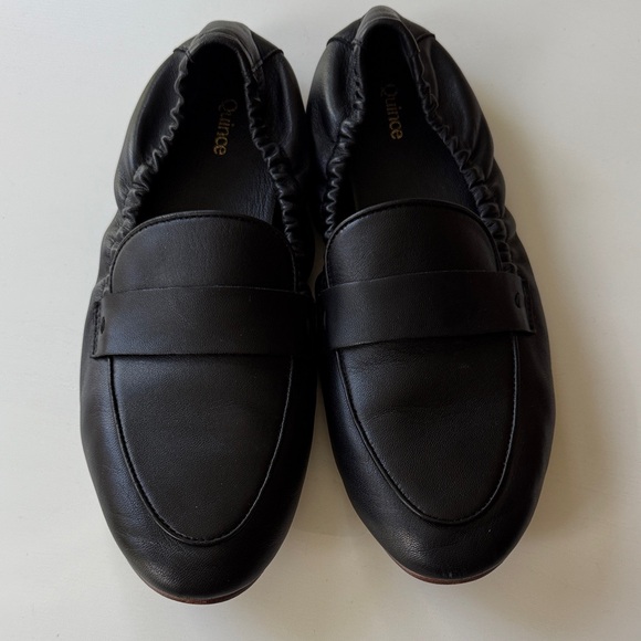 Quince Classic Black Leather Loafers - Picture 1 of 7